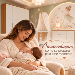Amamentação em um quarto aconchegante