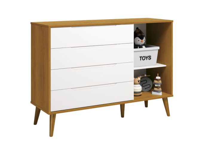 COMODA SAP ELFE MADEIRA RETRO- BRANCA SAVANA