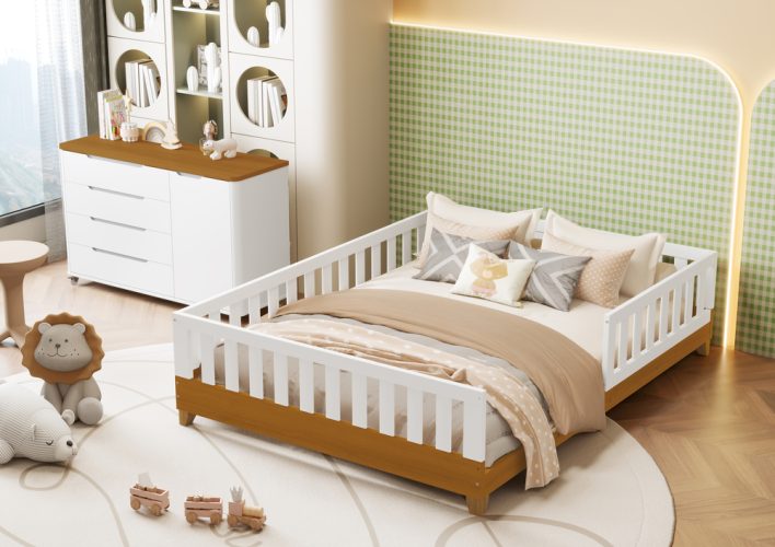 Cama Casal Tera Classic + Cômoda Boom Sapateira Wheels Branco-Savana