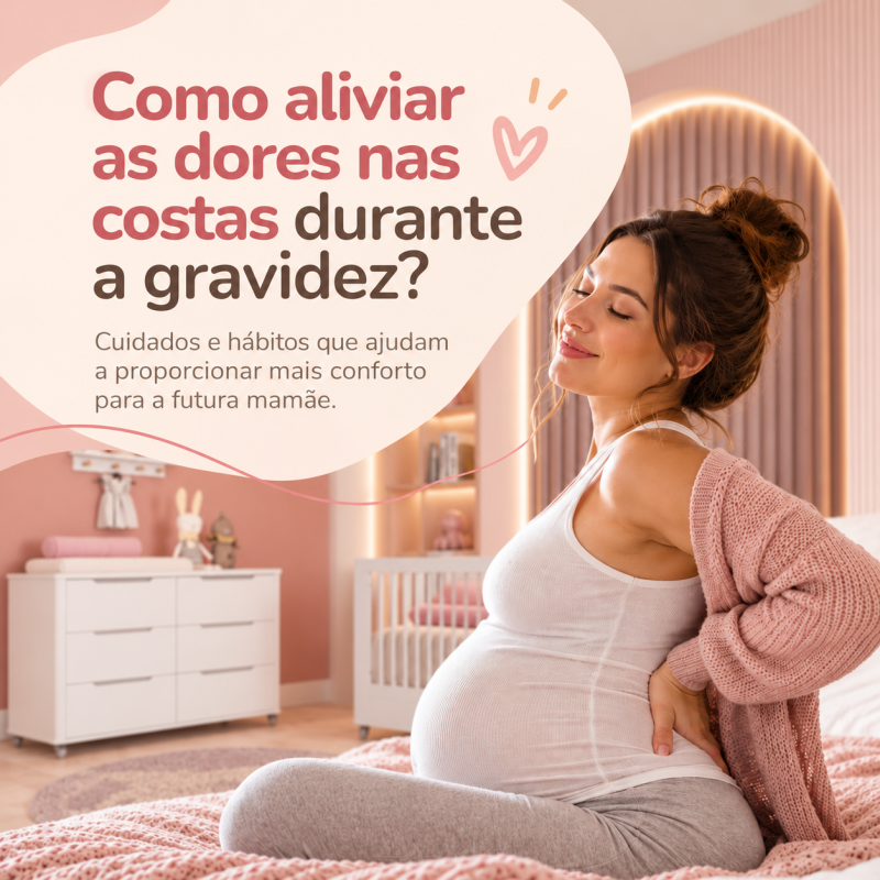 Conforto nas costas durante a gravidez