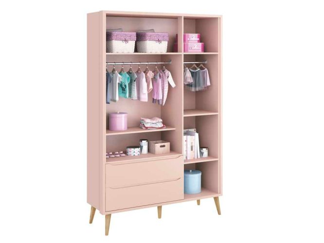 ROUPEIRO THEO 3 PORTAS INTERNO- ROSA PINUS
